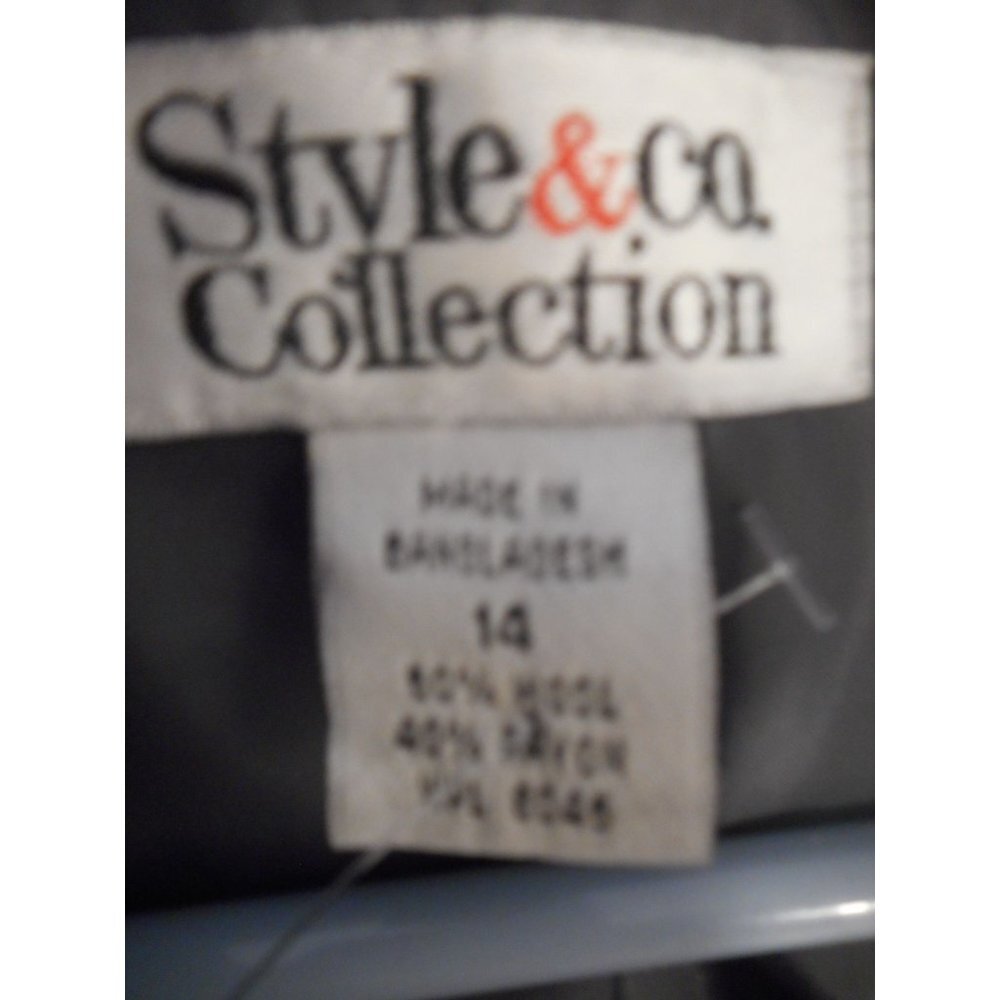 Women's Size 14 Grey wool lined Blazer Jacket by Style & Co Collection - Picture 2 of 3